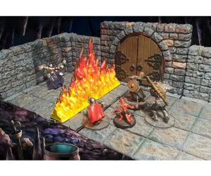 Wall Of Fire 28Mm Rpg 3D Models
