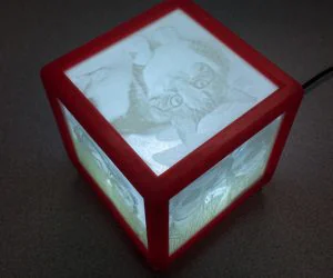 Lithophane Box Lamp Ledusb Powered 3D Models