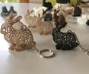 Voronoi Rabbit Keychain 3D Models
