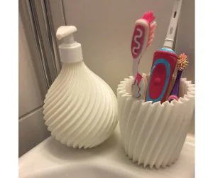 Toothbrush Holder And Soap Dispenser 3D Models
