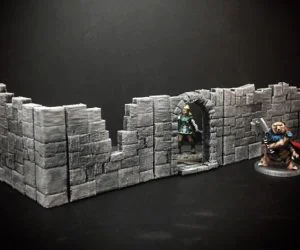 Delving Decor Basic Ruin Walls 28Mmheroic Scale 3D Models