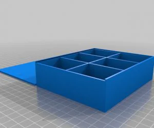Parametric Compartment Box With Lid 3D Models