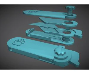 Tacblade Utility Stanley Blade Folding Knife 3D Models
