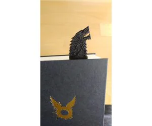 Direwolf Sword Bookmark Game Of Thrones House Stark 3D Models
