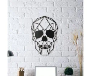Skull Wall Sculpture 2D 3D Models