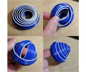 Nested Rings Fidget Toy 3D Models