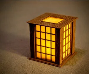 Japanese Paper Wall Lantern Christmas Ornament 3D Models