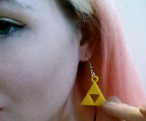 Legend Of Zelda Triforce Earrings 3D Models