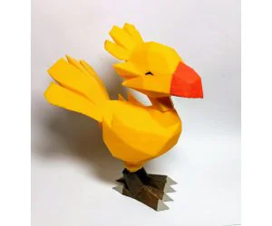 Low Poly Chocobo 3D Models