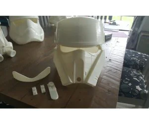 Rogue One Shoretrooper Helmet Split To Fit Smaller 3D Printer 3D Models