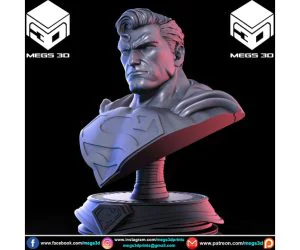 Superman Bust 3D Models