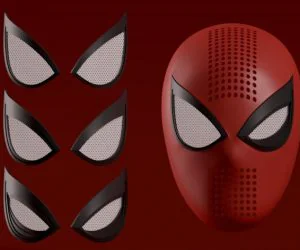 Spiderman Ps4 Faceshell Interchangeable Lenses 3D Models