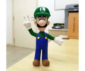 Luigi From Mario Games Multicolor 3D Models