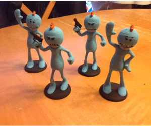 Mr. Meeseeks New Old Rick And Morty 3D Models