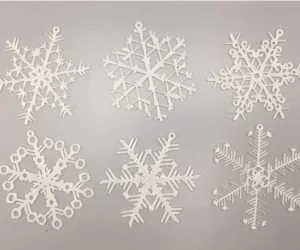 Organic Snowflake Ornaments 3D Models