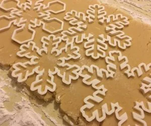 Customizable Snowflake Cookie Cutters 3D Models