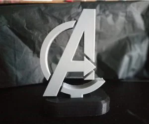 Marvel Avengers Logo Stand 3D Models