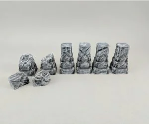 28Mm Carved Stone Pillar 3D Models