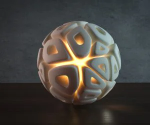 Generative Design. Voronoi Sphere Lamp Lq Version. 3D Models