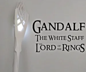 Gandalf The White Staff The Lord Of The Rings 3D Models