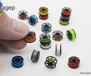 Miniature Filament Spool Props 3D Models