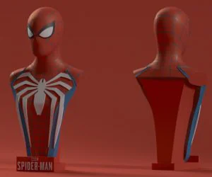 Spiderman Ps4 Bust Advanced Suit 3D Models