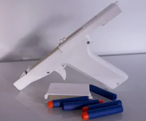 Nerf Pistol With Clip 3D Models