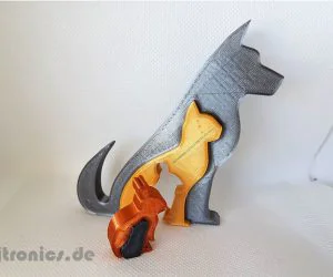 Animal Silhouette Dog Cat Rabbit Guinea Pig 3D Models