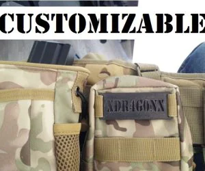 Molle Name Tag Customizable 3D Models