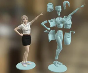 Freshy Girl 3D Printable Figure 3D Models