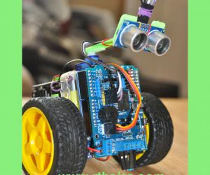 Scrufe Simple C Robot With Ultrasonic Sensor For Education Arduino Uno Obstacle Avoidance Maze Programming 3D Models