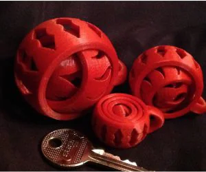 Gyroscopic ” Openwork ” Keyring Collection 3D Models