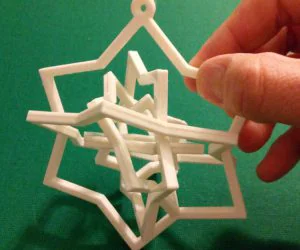 Six Swinging Stars Ornament 3D Models