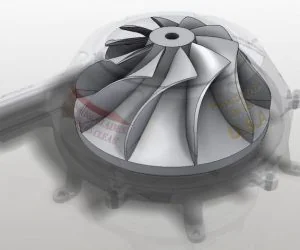Centrifugal Impeller Turbine Compressor 3D Models