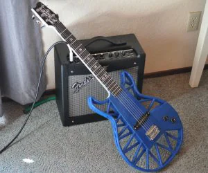Fully Printed Electric Guitar 3D Models
