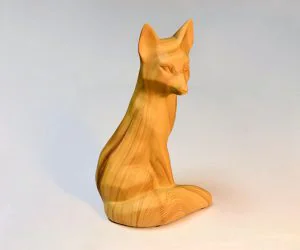 3D Scan Of Sitting Fox Decor 3D Models