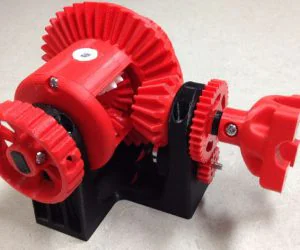 Functional Differential Gear System 3D Models