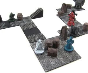 Modular Dungeon Tiles Core Set 3D Models