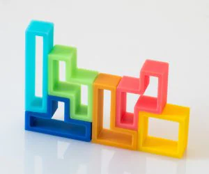 Tetris Bookshelf 3D Models