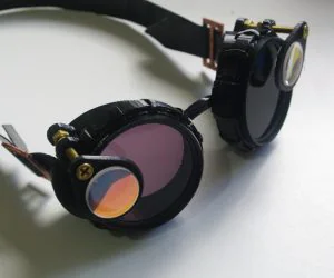 Steampunk Goggles Using 52Mm Photographic Filters 3D Models