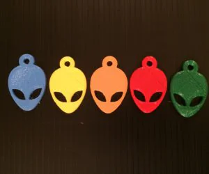 Alien Head Keychain 3D Models
