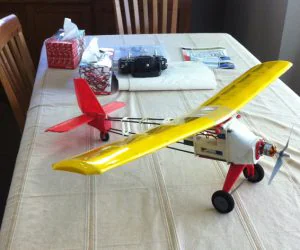 Rc Plane With Brushless Motor Abs Plastic And Ps Foam Hybrib 3D Models
