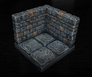 Openforge Stone Dungeon Edge Corner 3D Models
