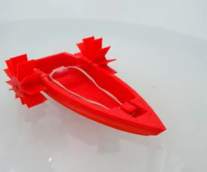 Rubber Band Powered Boat 3D Models