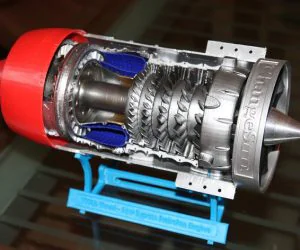 Low Bypass Turbofan Jet Engine 3D Models