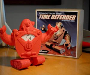 Kongotronic 3000 Time Defender Robot Clock 3D Models