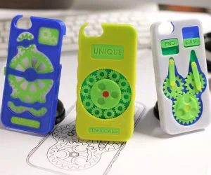 Eng Case Phone Case With Working Gears 3D Models