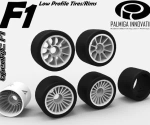 Low Profile Tiresrims For Openrc F1 Car 3D Models