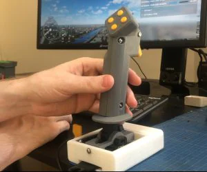 Flight Sim Joystick With Hall Effect Sensors And Arduino 3D Models
