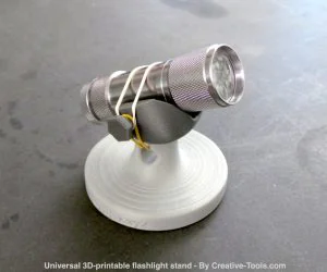 Universal 3Dprintable Flashlight Stand 3D Models